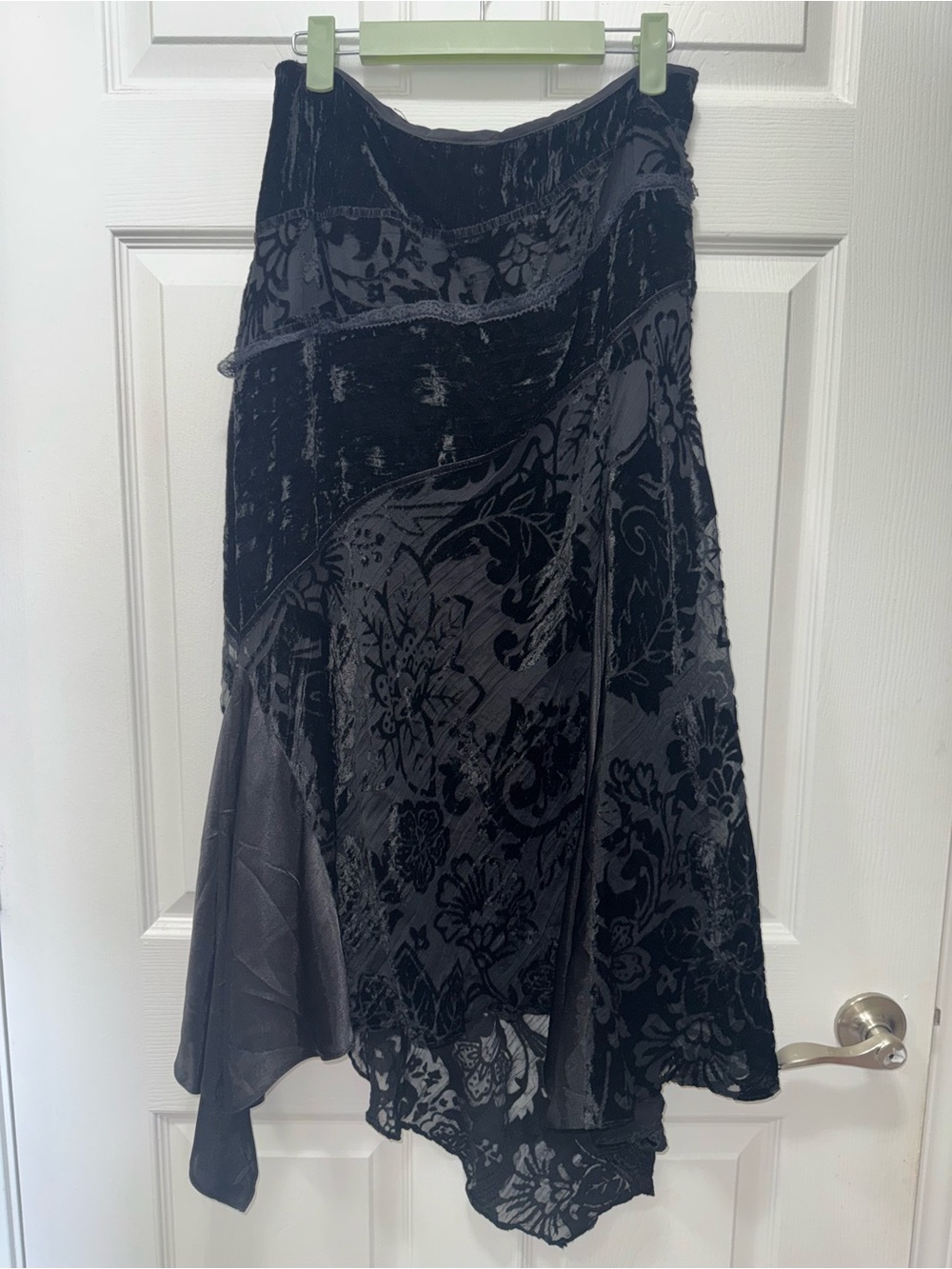 Vintage John Rocha John Maxi Midi Whimsygoth Fairy Lace Black Skirt Size 12